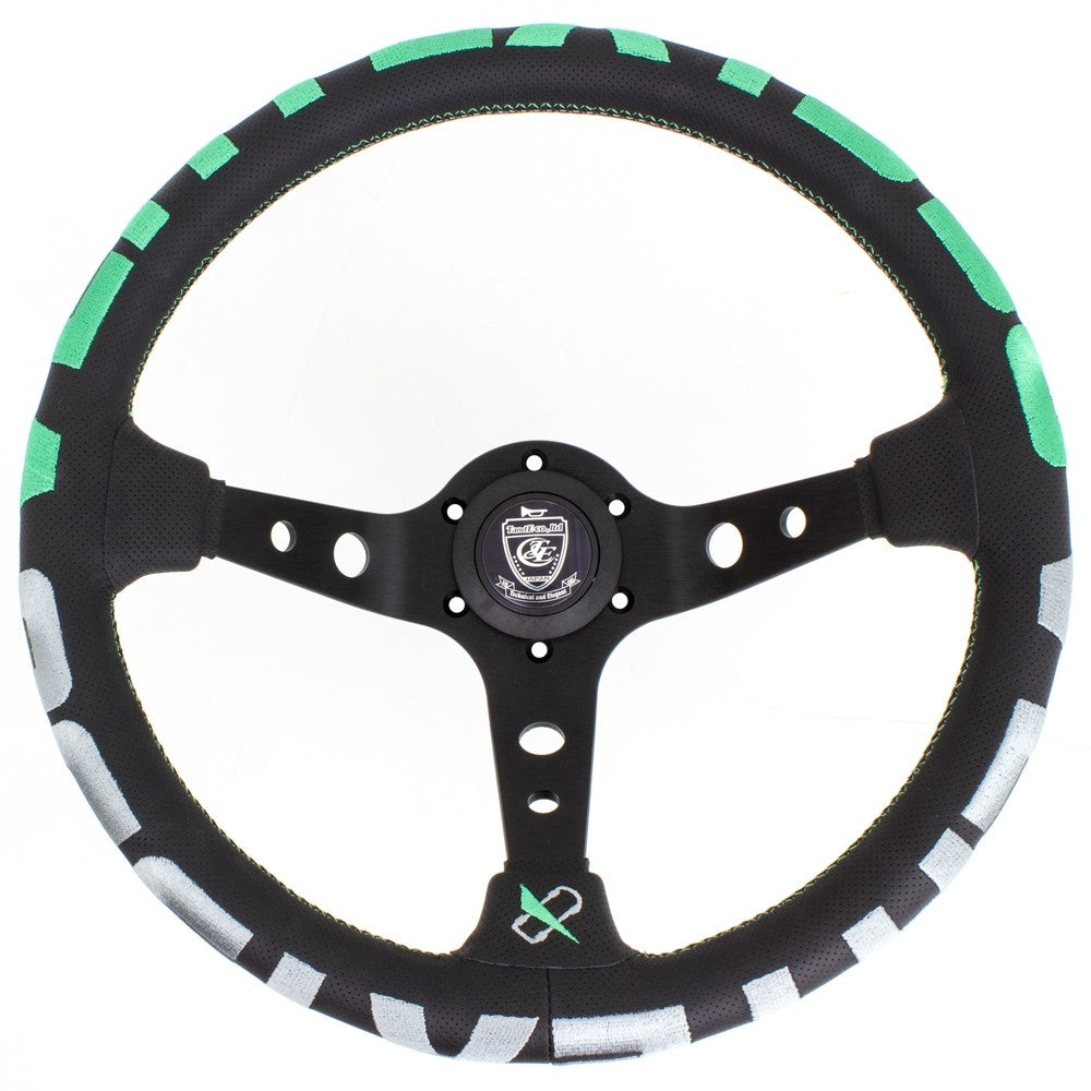 Vertex 1996 Steering Wheel; Pink; Perforated Leather; 330mm x 90mm Deep