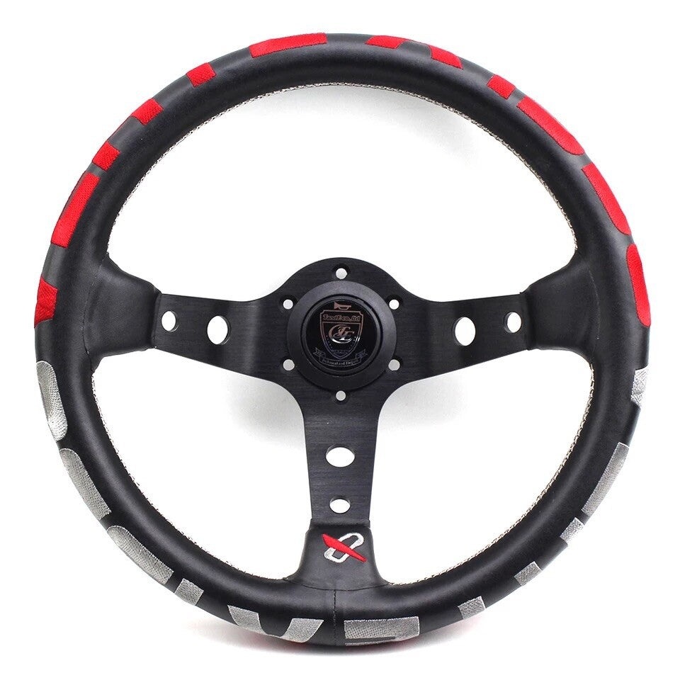 Vertex 1996 Steering Wheel; Pink; Perforated Leather; 330mm x 90mm Deep
