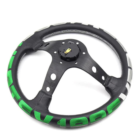 Vertex 1996 Steering Wheel; Pink; Perforated Leather; 330mm x 90mm Deep
