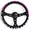 Vertex 1996 Steering Wheel; Pink; Perforated Leather; 330mm x 90mm Deep