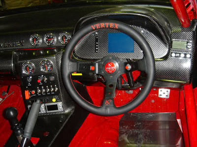 Vertex 10 Star Steering Wheel; Red; Perforated Leather; 330mm x 90mm Deep