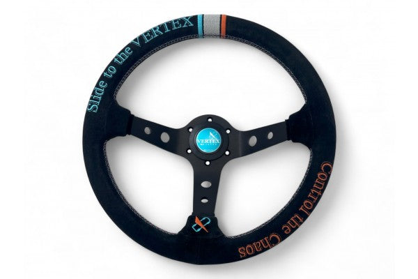 Vertex Slide Steering Wheel; Suede; 330mm x 90mm Deep  - Vertex USA