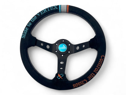 Vertex Slide Steering Wheel; Suede; 330mm x 90mm Deep  - Vertex USA