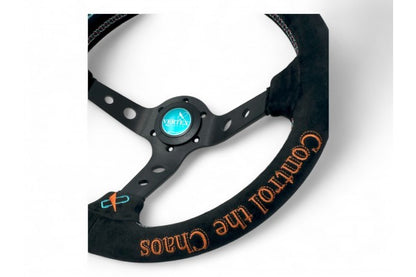 Vertex Slide Steering Wheel; Suede; 330mm x 90mm Deep  - Vertex USA