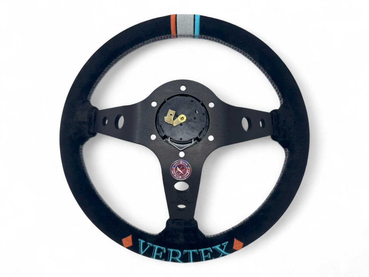 Vertex Slide Steering Wheel; Suede; 330mm x 90mm Deep  - Vertex USA