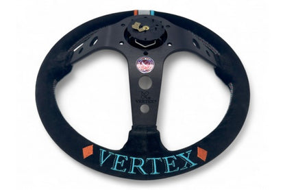 Vertex Slide Steering Wheel; Suede; 330mm x 90mm Deep  - Vertex USA