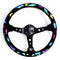 Vertex Leopard Steering Wheel; Suede; 350mm x 90mm Deep - Interior - By Category  - Vertex USA