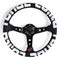 Vertex T&E White Steering Wheel; Leather; 330mm x 90mm Deep  - Vertex USA