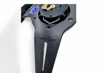 Vertex 6 Star Steering Wheel; Vertea Blue; Suede; 340mm x 70mm Deep  - Vertex USA